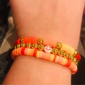 Summer Sunshine Clay Bead Bracelet.